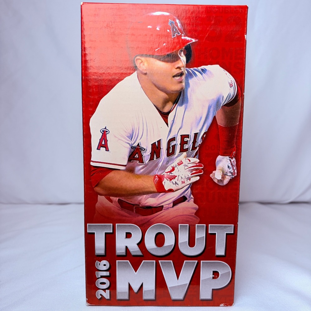 MLB Mike Trout Los Angeles Angels 2016 MVP Bobblehead OS Red 2 of 3 SGA